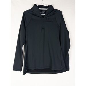 Peter Millar Pullover Sweater Womens M Black Golf Performance 1/4 Zip